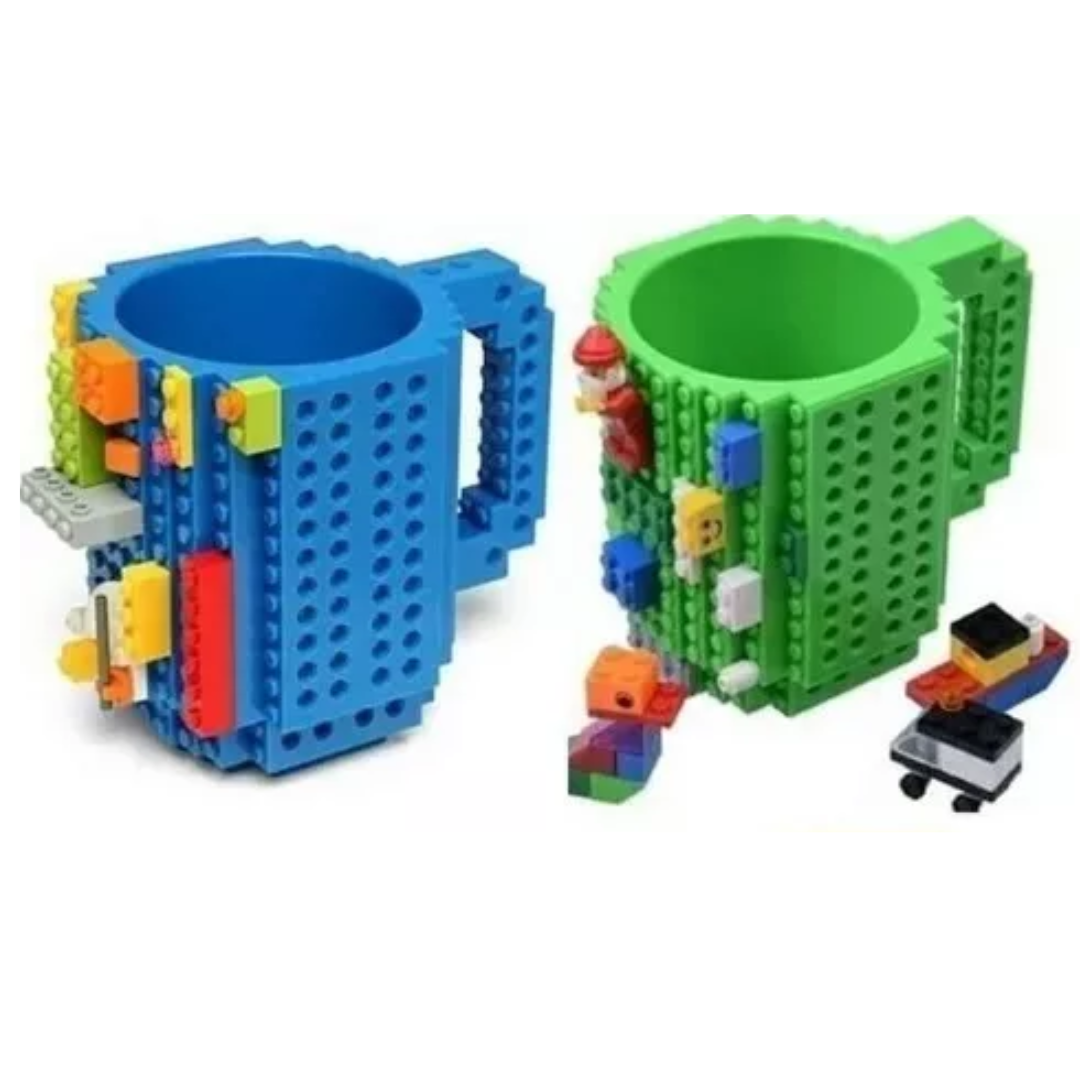 TAZA INTERACTIVA CON BLOQUES DE CONSTRUCCION ¡EL REGALO IDEAL Y ENTRETENIDO!