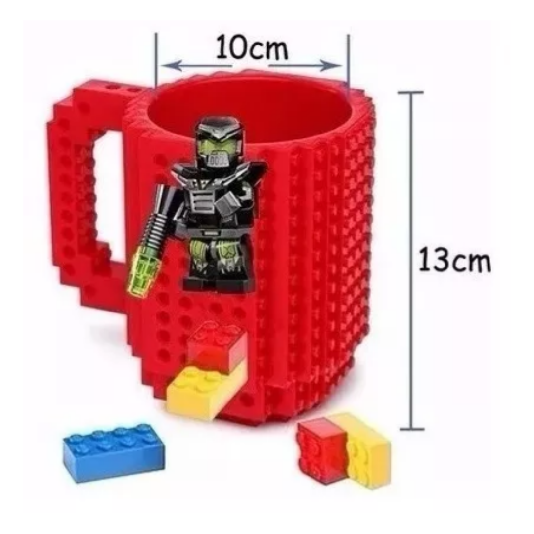 TAZA INTERACTIVA CON BLOQUES DE CONSTRUCCION ¡EL REGALO IDEAL Y ENTRETENIDO!