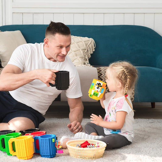 TAZA INTERACTIVA CON BLOQUES DE CONSTRUCCION ¡EL REGALO IDEAL Y ENTRETENIDO!