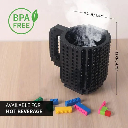TAZA INTERACTIVA CON BLOQUES DE CONSTRUCCION ¡EL REGALO IDEAL Y ENTRETENIDO!
